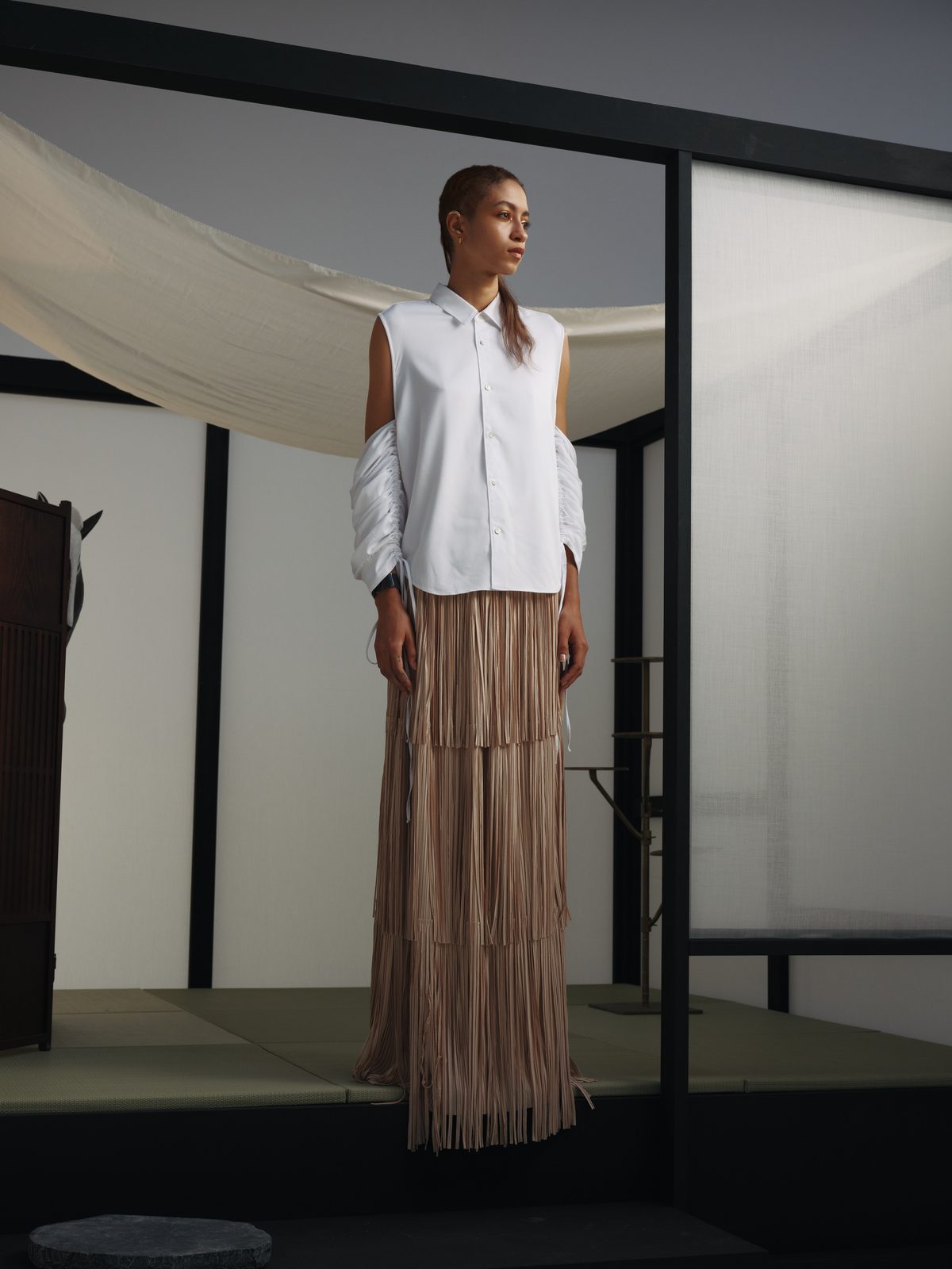 AYA DESIGN SS26 — Fringe Skirt