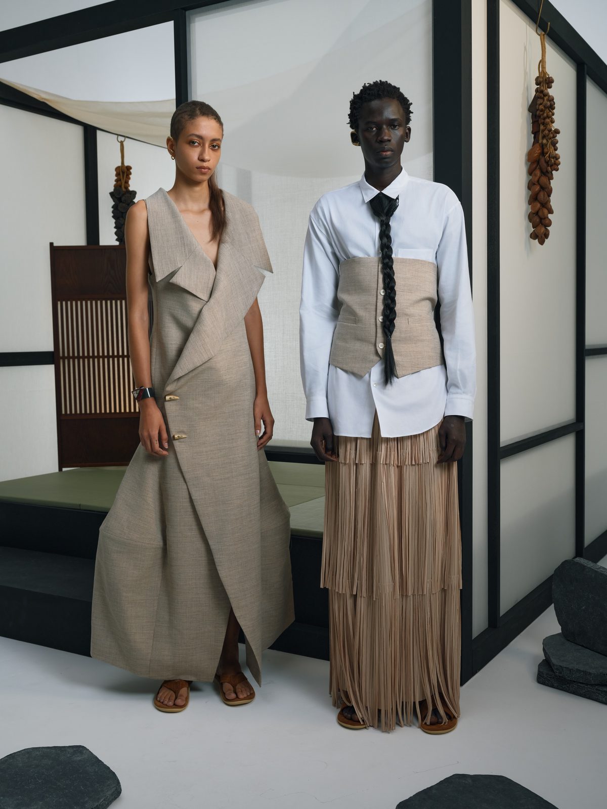 AYA DESIGN SS26 — Fringe Skirt