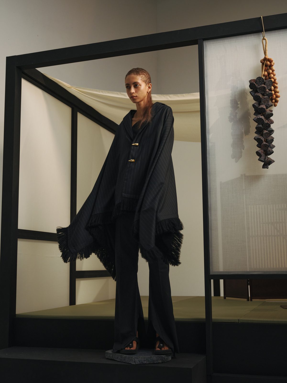 AYA DESIGN SS26 — Tailored Poncho