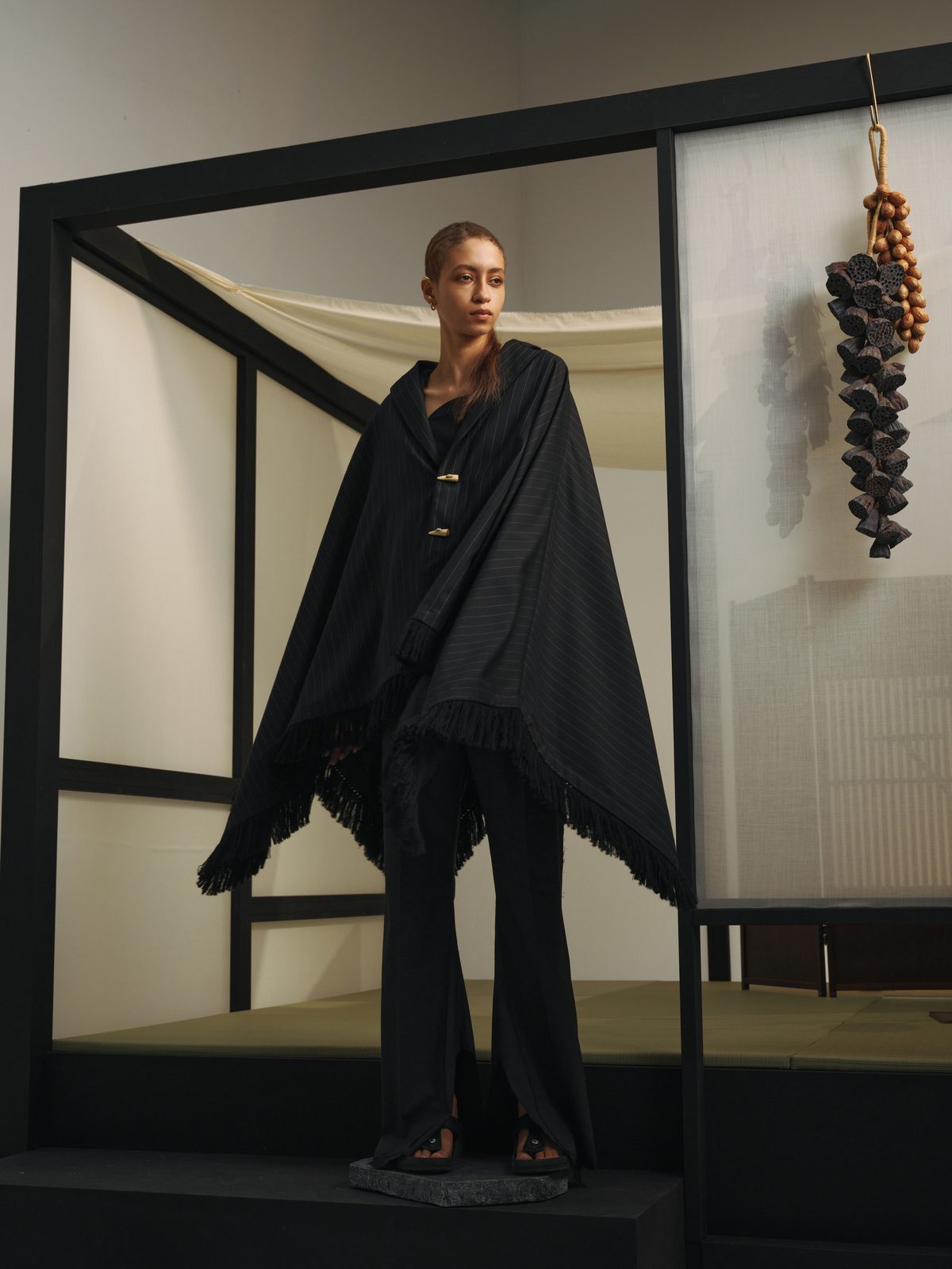 AYA DESIGN SS26 — Tailored Poncho