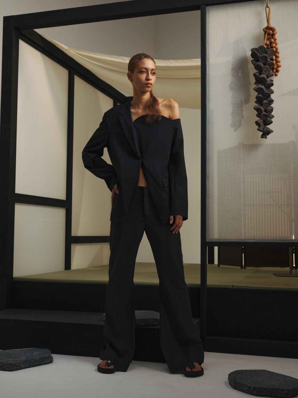 AYA DESIGN SS26 — Asymmetry Tailored Jacket